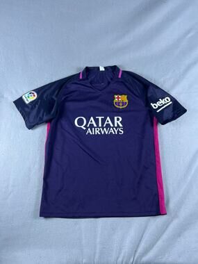 FC Barcelona 2016/17 Away Jersey Mens L Purple Rodrigo #7 La Liga Soccer Sports